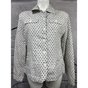 Croft and Barrow button up long sleeve Medium womens shirt NWOT